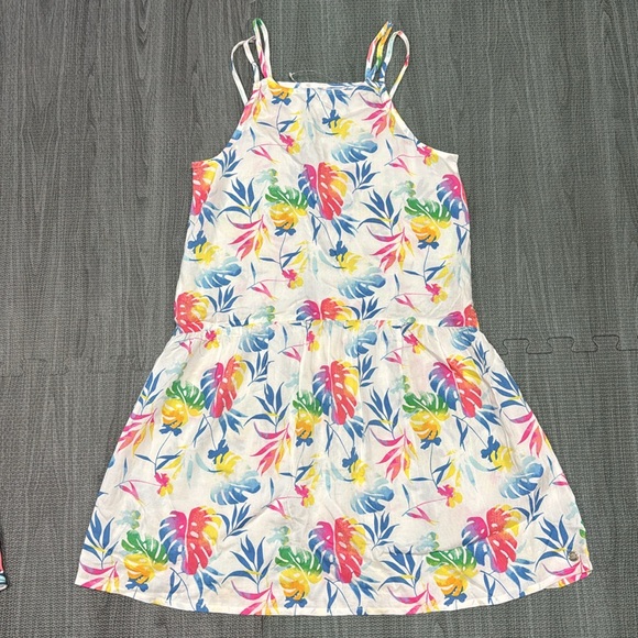 Roxy Girl Strappy Rainbow Floral Print Dress - Girls Size XL (14) - Picture 8 of 8